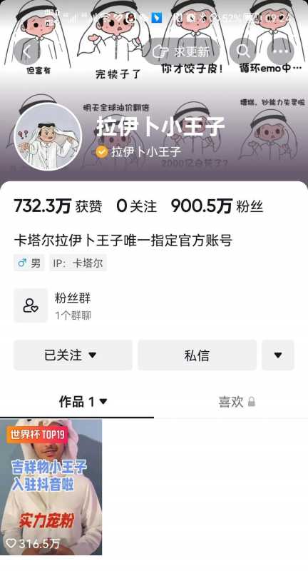 为什么卡塔尔小王子那么火?涨粉后用中文感谢网友