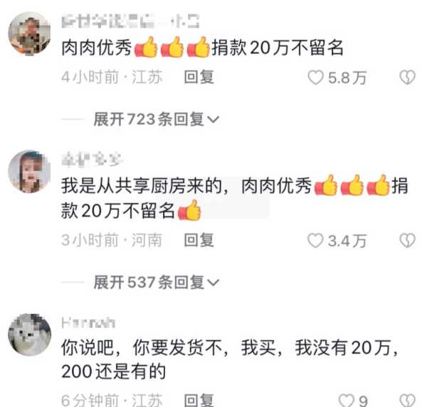 什么是抗癌共享厨房呢?有网红捐款20万