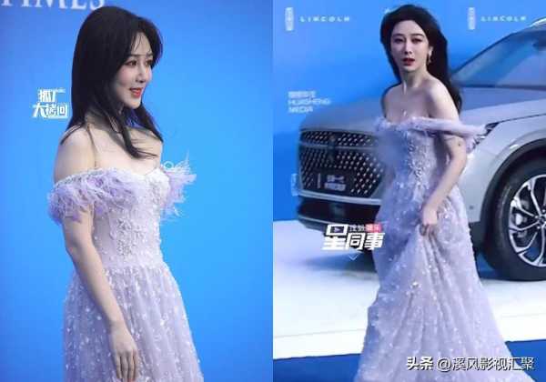杨紫受大众喜欢的原因!杨紫紫色晚礼服照片