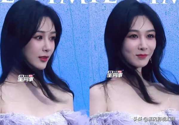 杨紫受大众喜欢的原因!杨紫紫色晚礼服照片