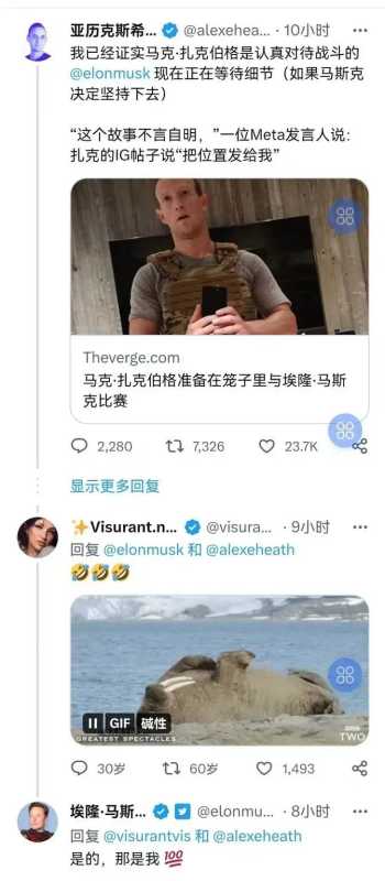 马斯克与扎克伯格线上约架被母亲取消