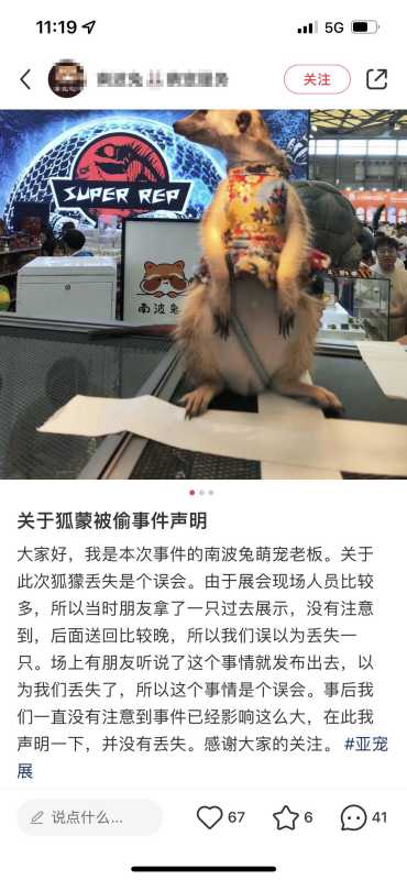 亚宠展丁满被偷？店家称系误会