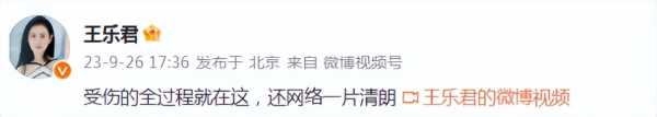 王乐君回应受伤全过程!未帮胡歌澄清
