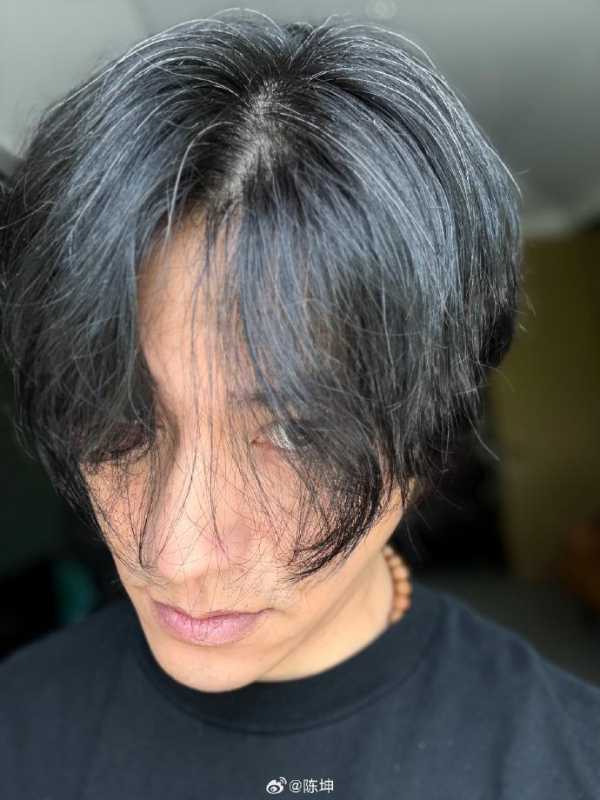 陈坤晒怼脸素颜照 称已白发苍苍