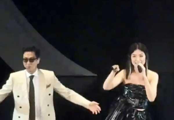 张家辉现身陈慧琳演唱会大秀舞技
