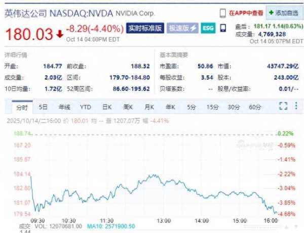 英伟达市值一夜蒸发超1.4万亿元