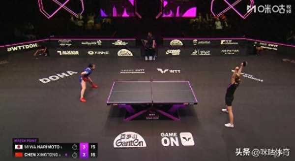 陈幸同4-3战胜张本美和晋级4强